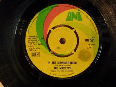 The Mirettes : In The Midnight Hour (7")