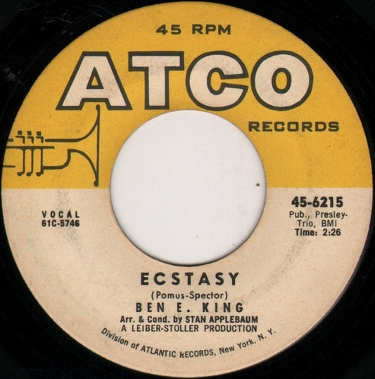 Ben E. King : Ecstasy / Yes (7", Single)