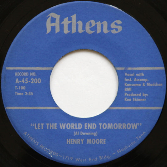 Henry Moore (7) : Let The World End Tomorrow / She's A Lover (7")