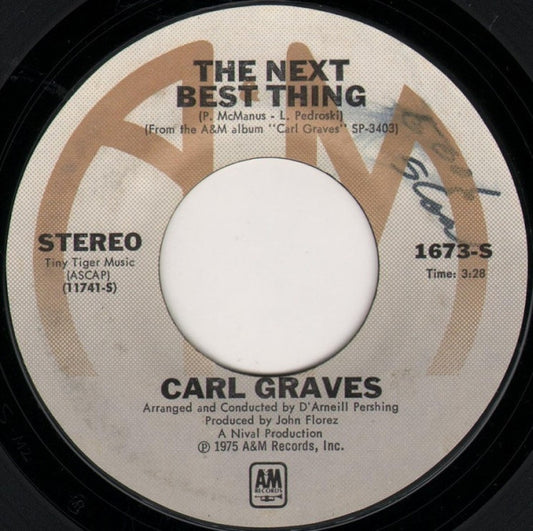 Carl Graves : The Next Best Thing / Brown Skin Love (7", Single)