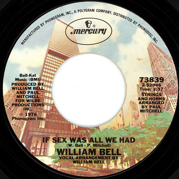 William Bell : Tryin' To Love Two / If Sex Was All We Had (7", Single, Styrene, Pit)