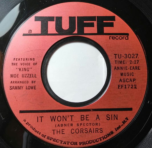 The Corsairs : It Won't Be A Sin / Time Waits (7", Single)