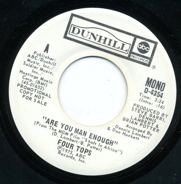 Four Tops : Are You Man Enough  (7", Single, Mono, Promo)