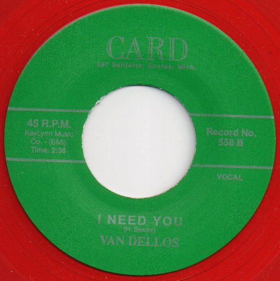 Van Dellos : Bring Back / I Need You (7", RE, Unofficial, Red)