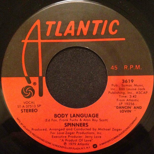 Spinners : Body Language (7", Single)