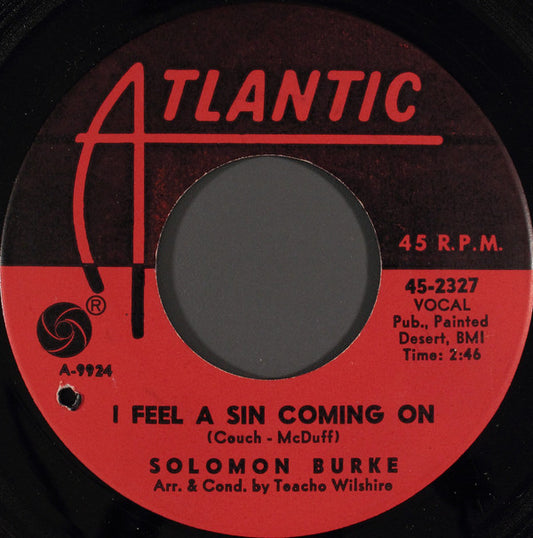 Solomon Burke : I Feel A Sin Coming On / Mountain Of Pride (7", Single)