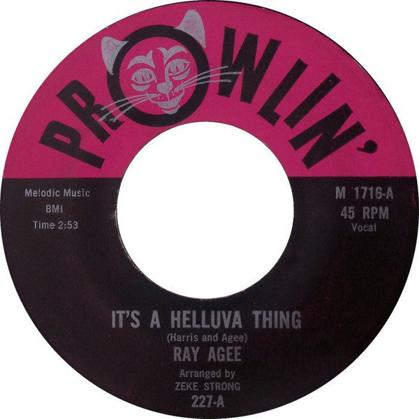 Ray Agee : It's A Helluva Thing (7")