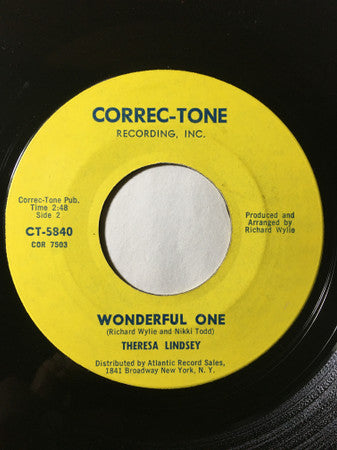 Theresa Lindsey : Gotta Find A Way / Wonderful One (7")