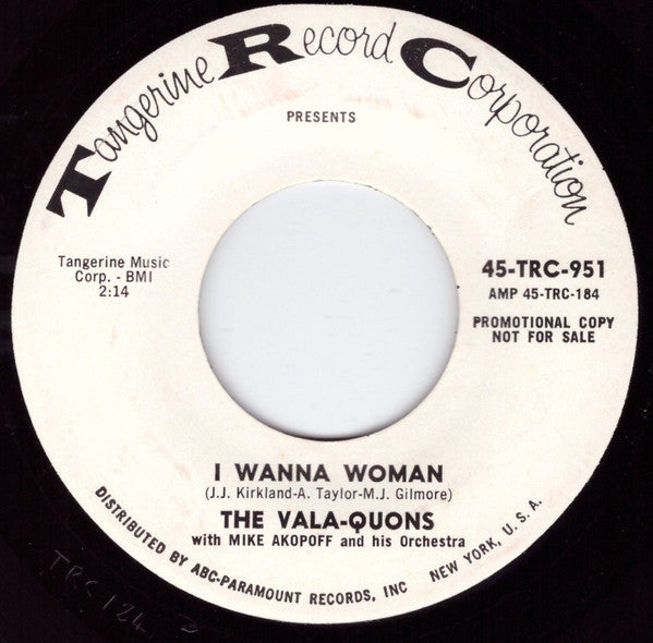 The Vala-Quons : Window Shopping On Girl's Avenue (7", Promo)