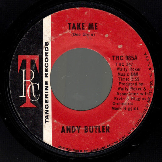 Andy Butler (3) : Take Me (7", Single)