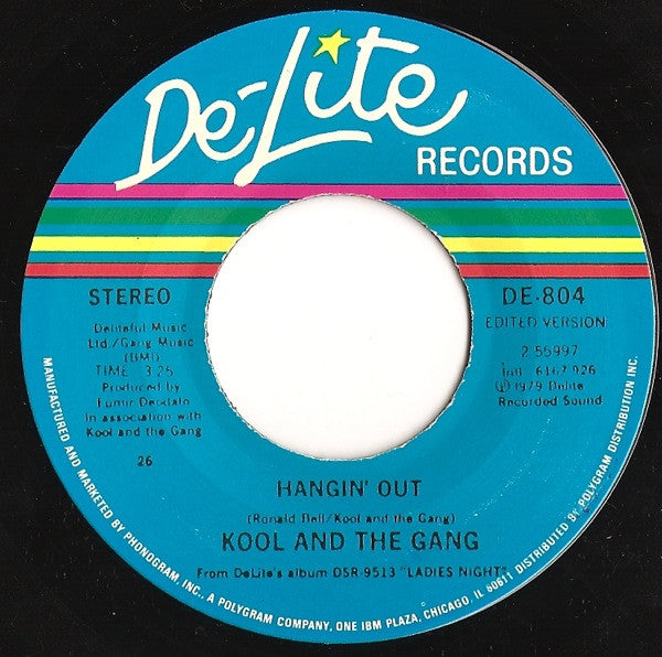 Kool & The Gang : Hangin' Out  (7", Single, Mono, PRC)