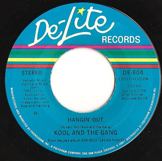 Kool & The Gang : Hangin' Out  (7", Single, Mono, PRC)