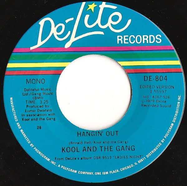 Kool & The Gang : Hangin' Out  (7", Single, Mono, PRC)