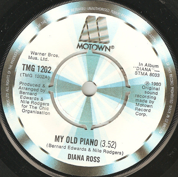 Diana Ross : My Old Piano (7", Single, Kno)