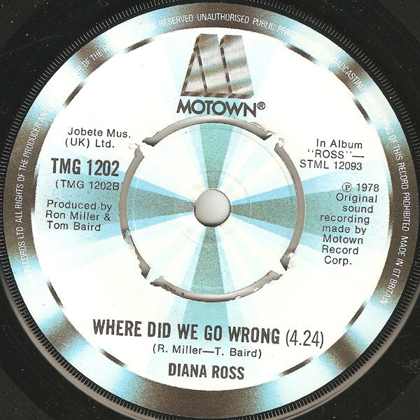 Diana Ross : My Old Piano (7", Single, Kno)