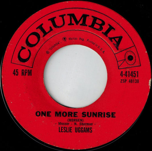 Leslie Uggams : One More Sunrise (Morgen) / The Eyes Of God (7", Single)