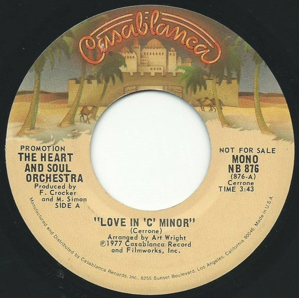 The Heart And Soul Orchestra : Love In C Minor (7", Single, Promo)