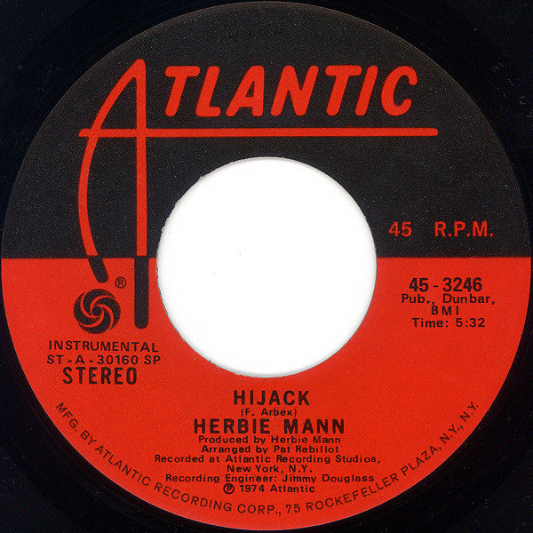 Herbie Mann : Hijack / The Orient Express (7", Single, SP )