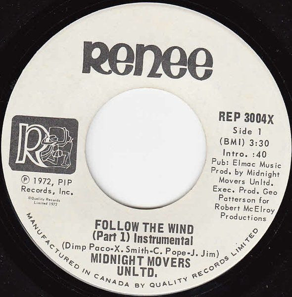 Midnight Movers Unlimited : Follow The Wind (Instrumental) (7")