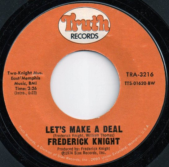 Frederick Knight : I Betcha Didn't Know That (7", Single, Styrene, Bes)