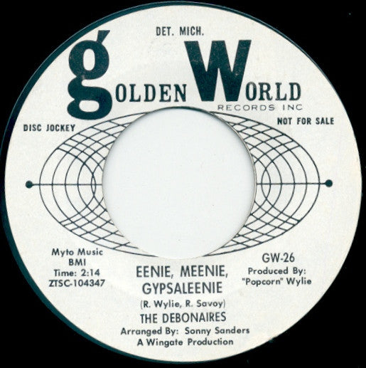 The Debonaires (3) : Eeniee, Meenie, Gypsaleenie / Please Don’t Say We’re Through (7", Promo)