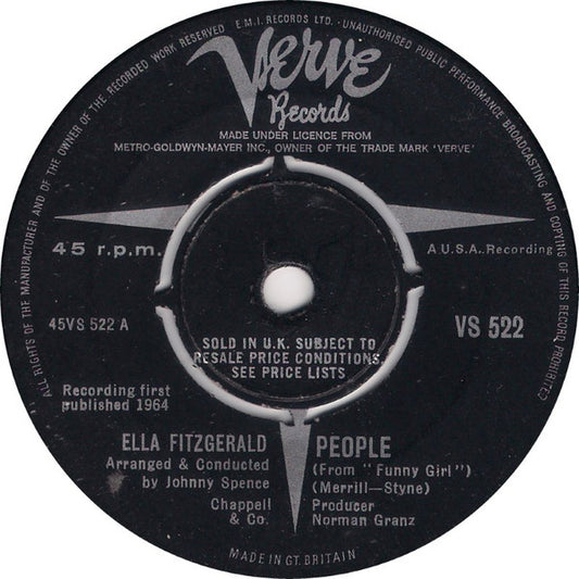 Ella Fitzgerald : People (7", Single)