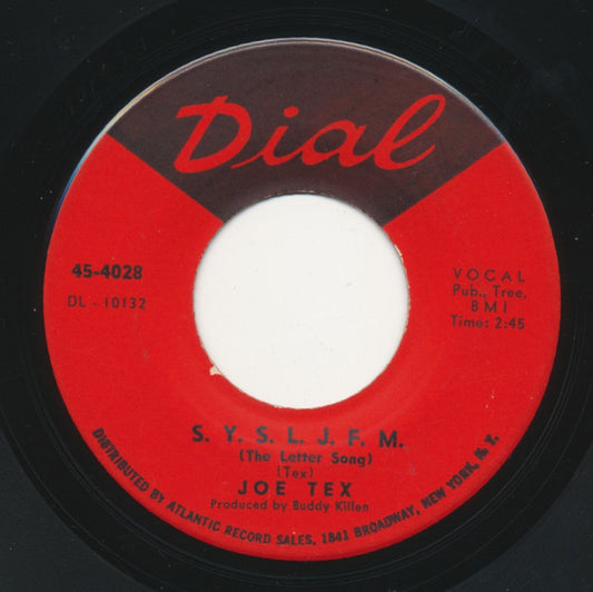 Joe Tex : S.Y.S.L.J.F.M. (The Letter Song) (7", Red)