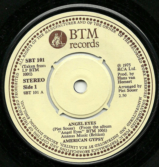 American Gypsy : Angel Eyes (7", Single)