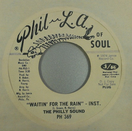 The Philly Sound : Waitin' For The Rain / Don't Depend On Me (7", Promo)