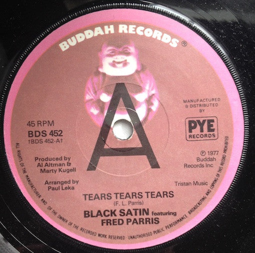 Black Satin Featuring Fred Parris : Tears Tears Tears (7", Promo)