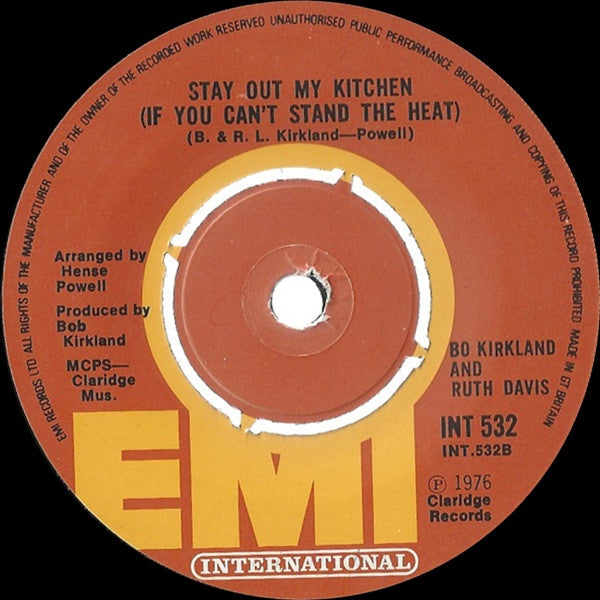 Bo Kirkland & Ruth Davis : You're Gonna Get Next To Me (7", Single)