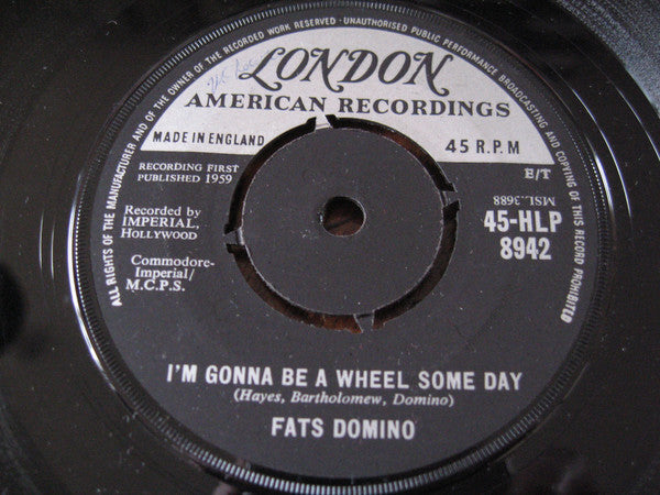 Fats Domino : I Want To Walk You Home (7", 4 P)