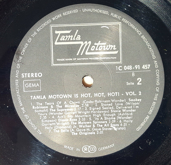 Various : Tamla Motown Is Hot, Hot, Hot - Volume 2 (LP, Comp, Gat)