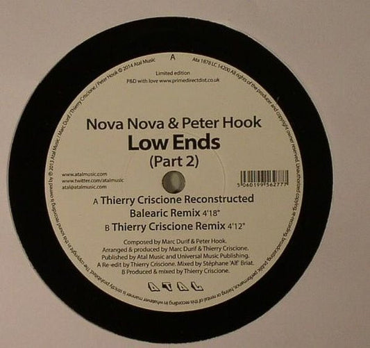 Nova Nova & Peter Hook : Low Ends (Part 2) (7", RSD, Ltd)