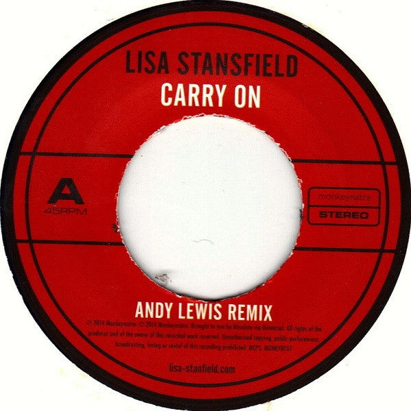 Lisa Stansfield : Carry On (7", Single, Ltd)