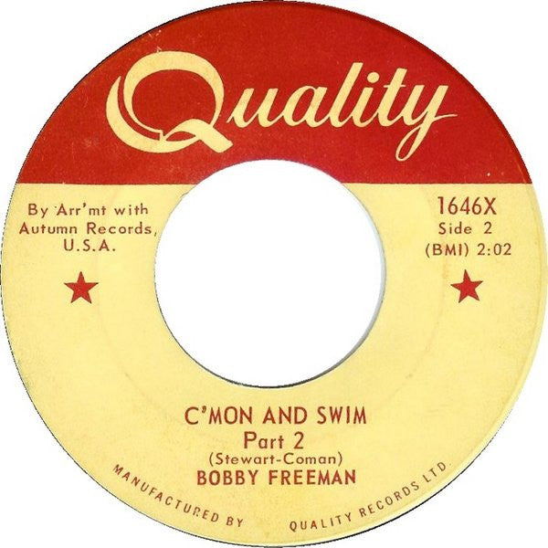 Bobby Freeman : C'mon And Swim (7", Single)