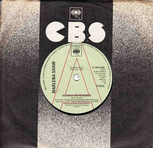 Marlena Shaw : Pictures And Memories (7", Single, Promo)