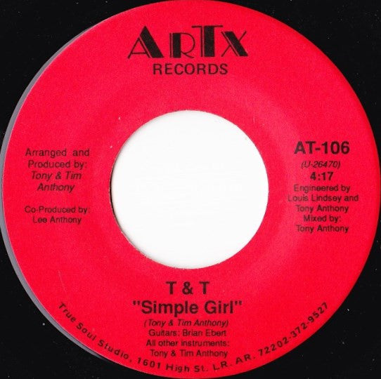 T & T (6) : Simple Girl / Heartbeat (7")