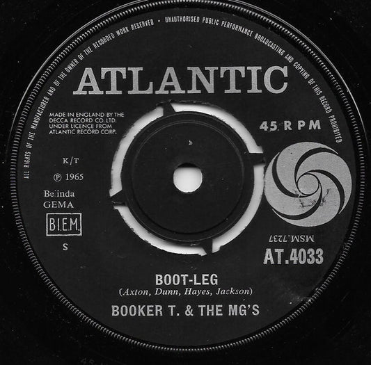Booker T & The MG's : Boot-Leg (7", Single)