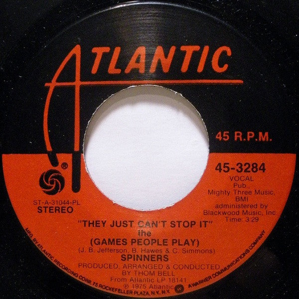 Spinners : They Just Can't Stop It The (Games People Play) (7", Single, Pla)