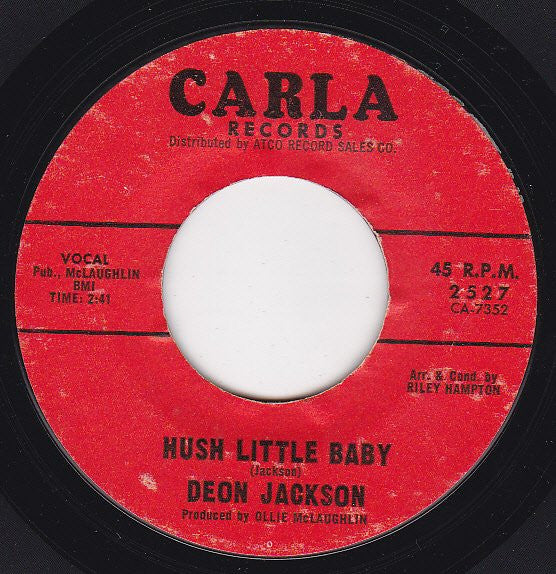 Deon Jackson : Love Takes A Long Time Growing / Hush Little Baby (7", Single, Styrene)