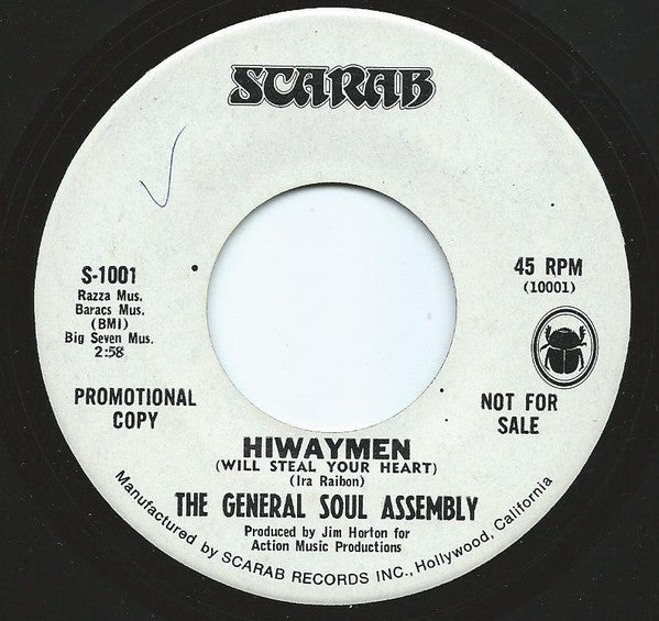 The General Soul Assembly : Hiwaymen (Will Steal Your Heart) (7", Promo)