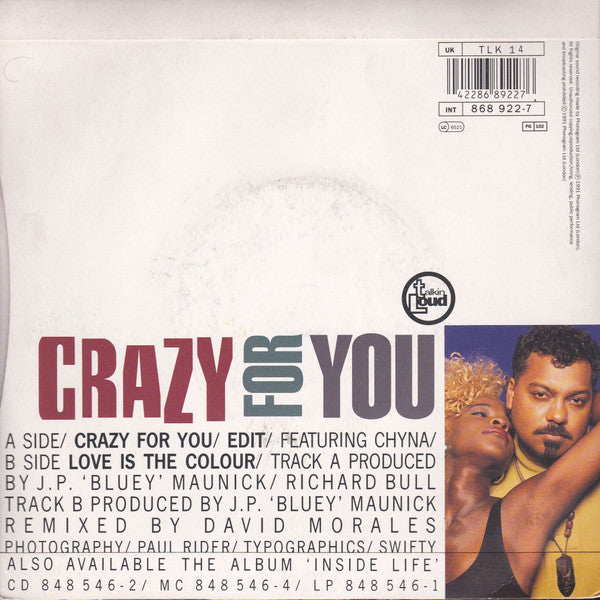 Incognito : Crazy For You (7")