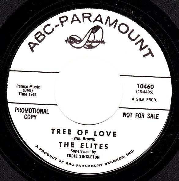 The Elites : Tree Of Love (7", Single, Promo, Styrene)