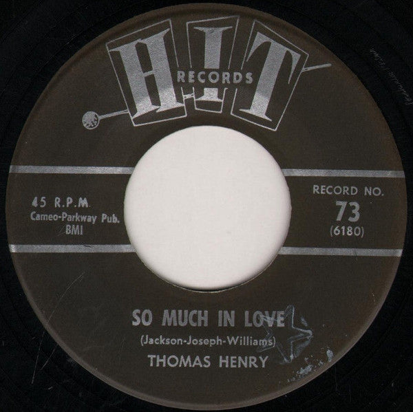 Thomas Henry (7)  /  Leroy Jones (6) : So Much In Love / No One (7")