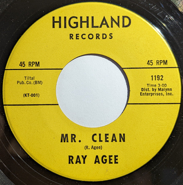 Ray Agee : Mr. Clean / Keep Smiling (7", Single)