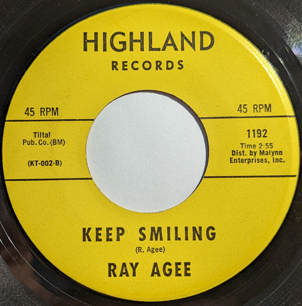 Ray Agee : Mr. Clean / Keep Smiling (7", Single)