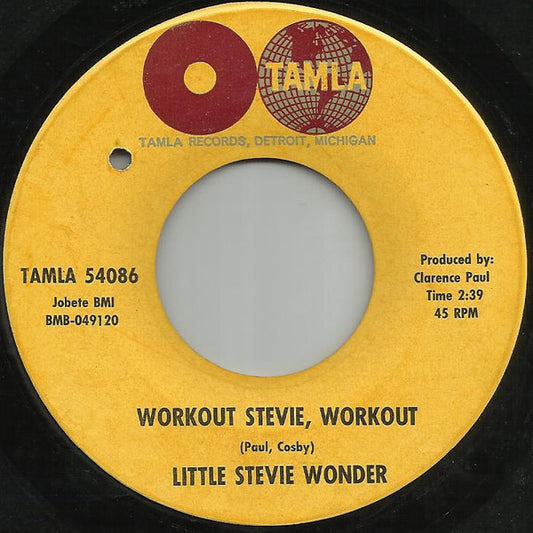 Stevie Wonder : Workout Stevie, Workout / Monkey Talk (7", Single, M/Print)