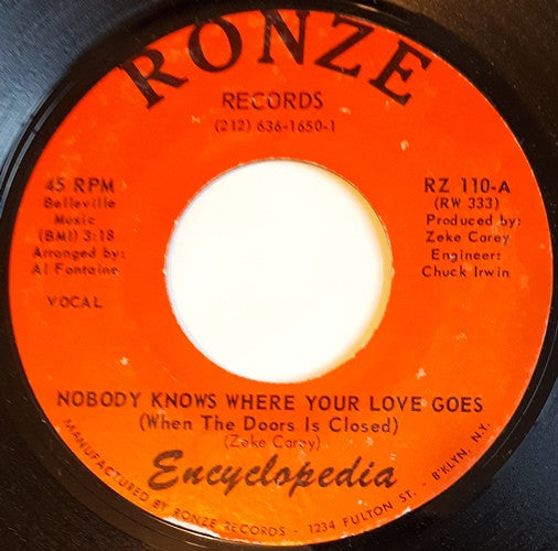 Encyclopedia (3) : Nobody Knows Where Your Love Goes (7")