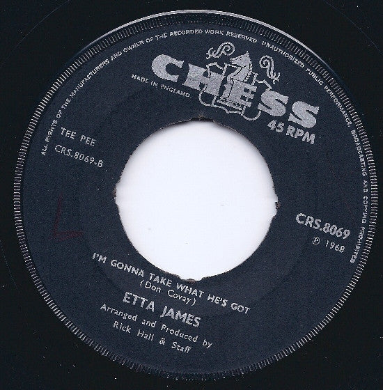 Etta James : Security (7")